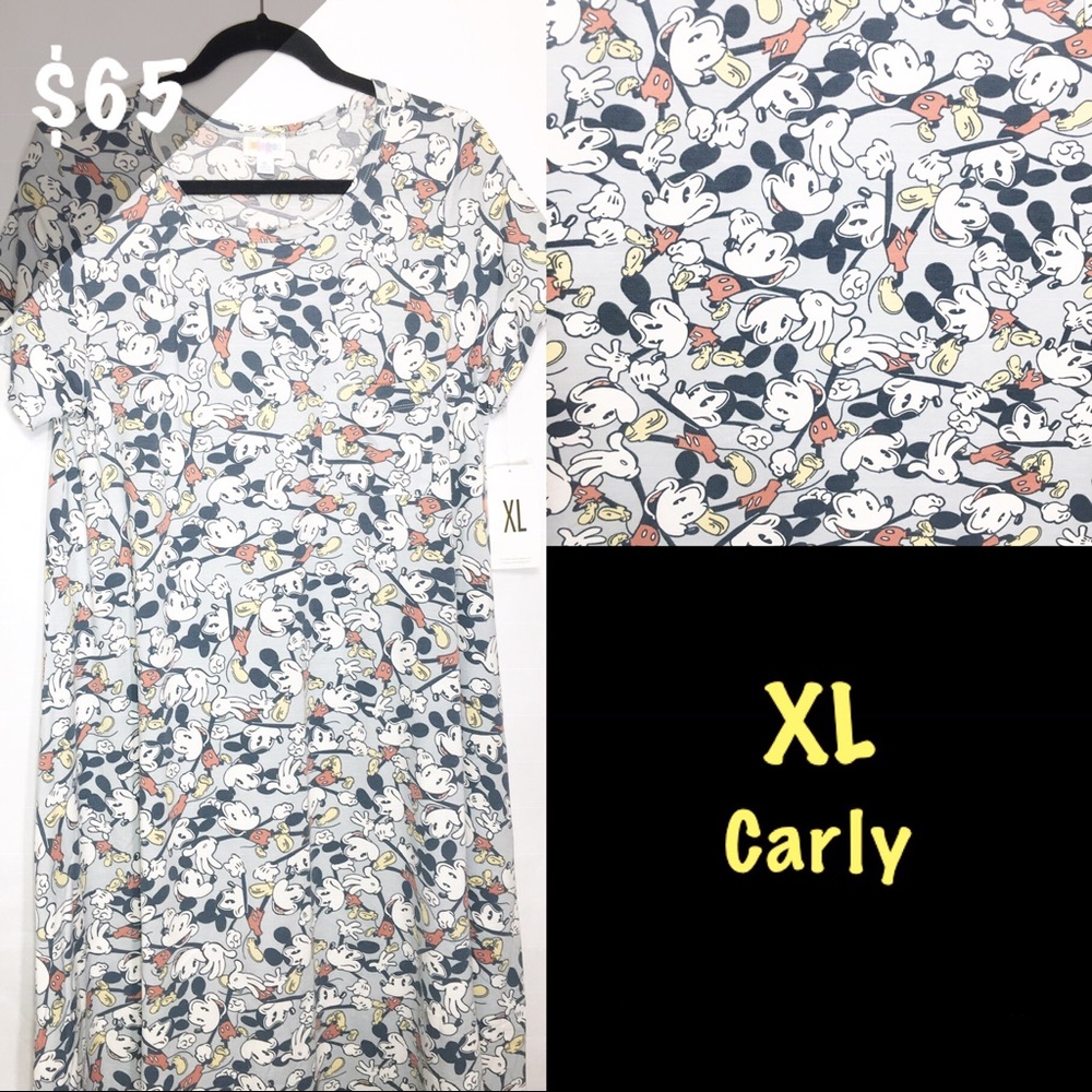 NWT LuLaRoe Disney XL Carly Dress Mickey